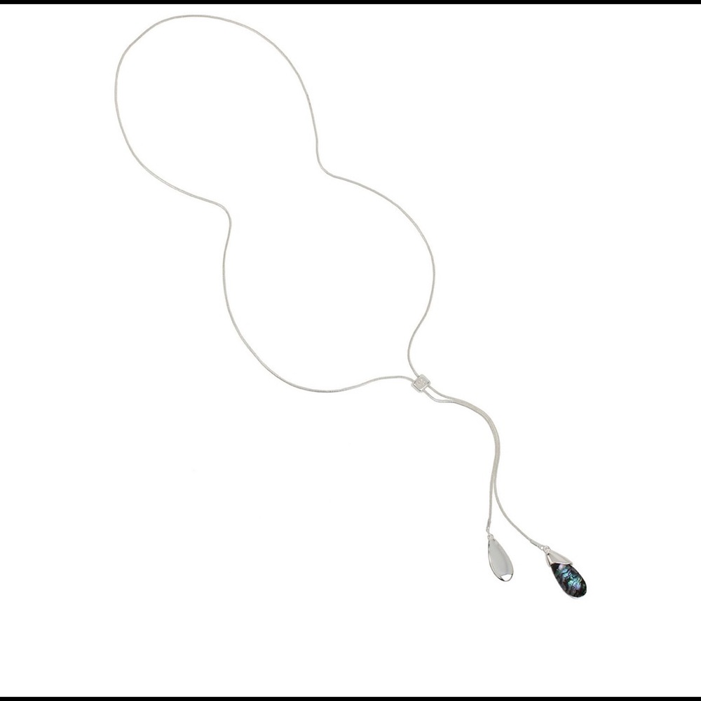 NWT Kenneth Cole Abalone Slider Necklace
